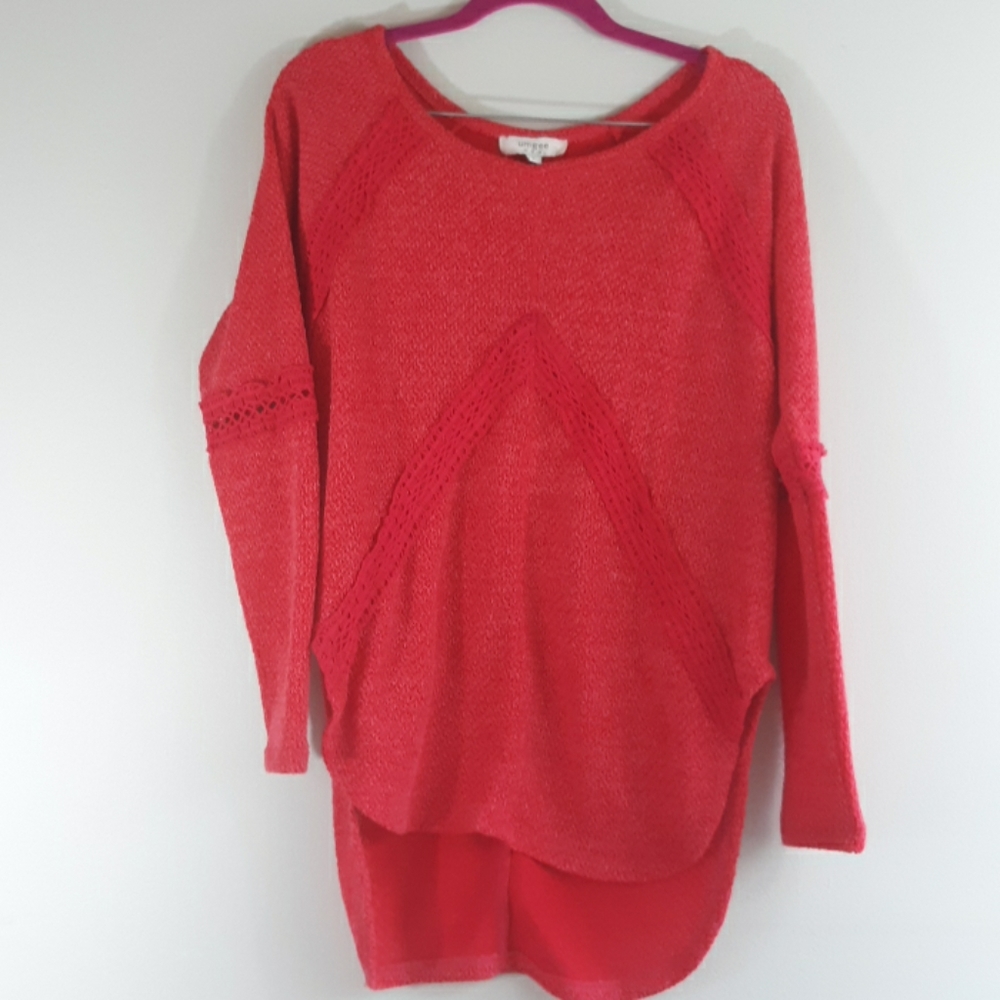 Like New Coral Cozy Knit Sweater